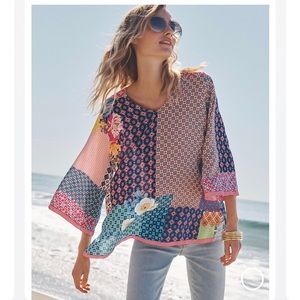 JOHNNY WAS Silk pink top new w/ tag. M